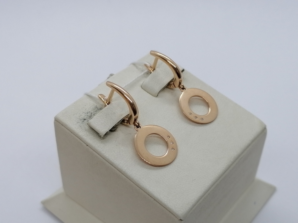 СКМИ585 СЕРЬГИ С КАМНЯМИ (Au 585)