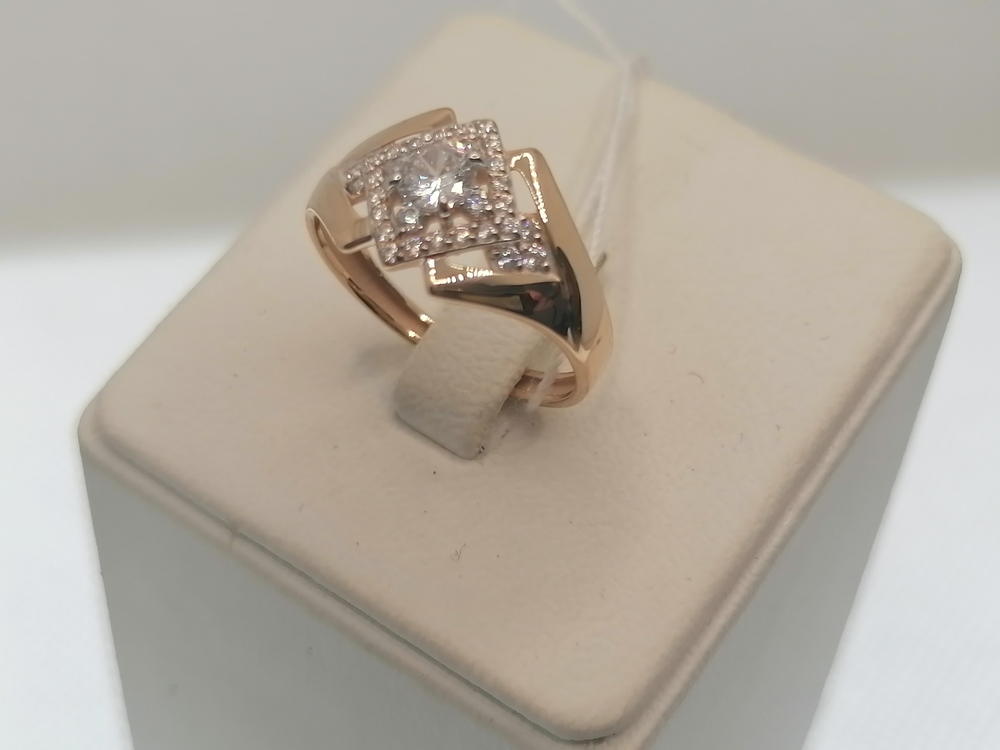 КОЛЬЦО С КАМНЯМИ (Au 585)