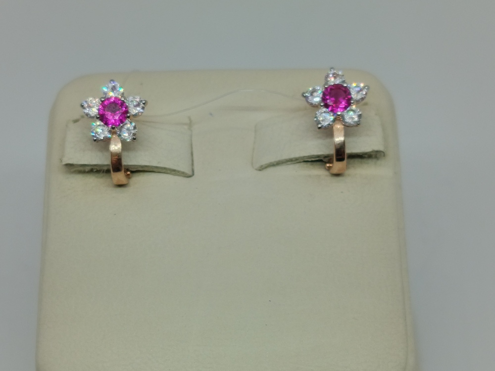 СЕРЬГИ С КАМНЯМИ (Au 585)