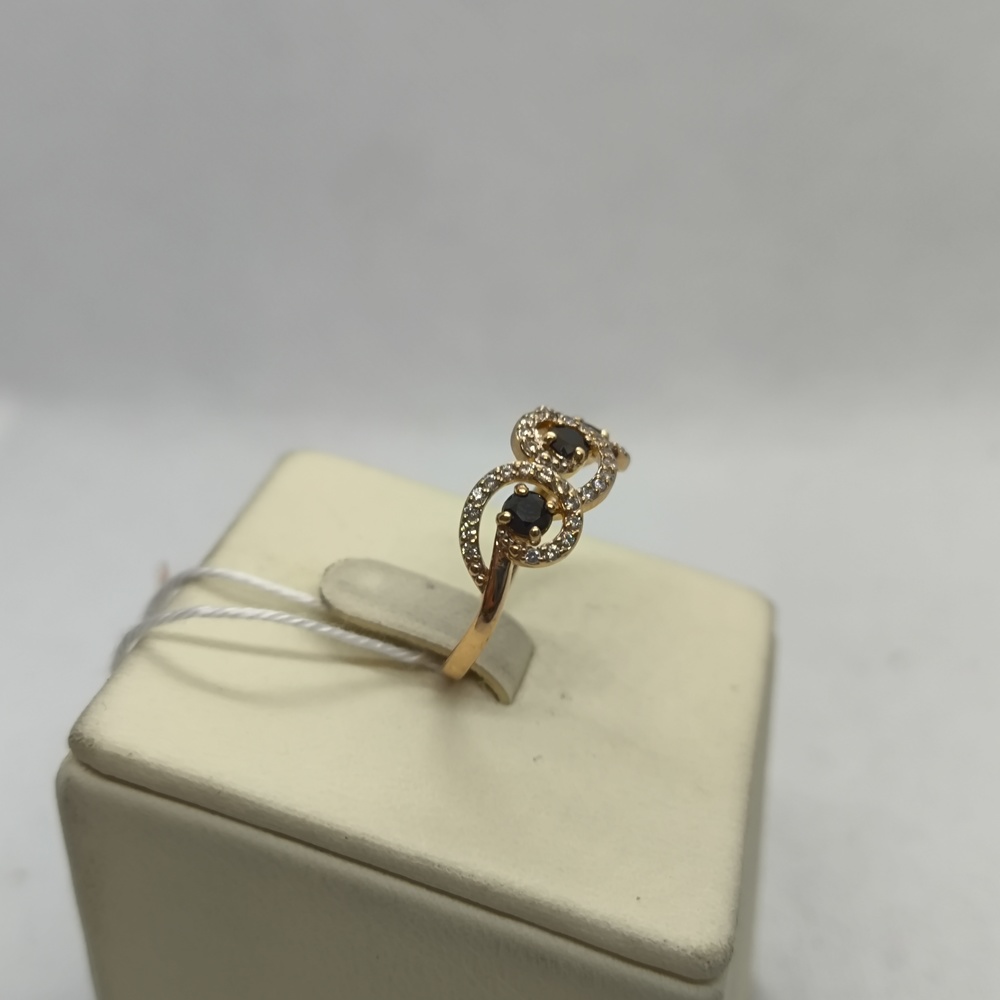 КОЛЬЦО С КАМНЯМИ (Au 585)