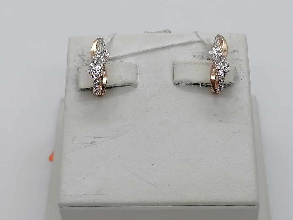 СКМИ585 СЕРЬГИ С КАМНЯМИ (Au 585)