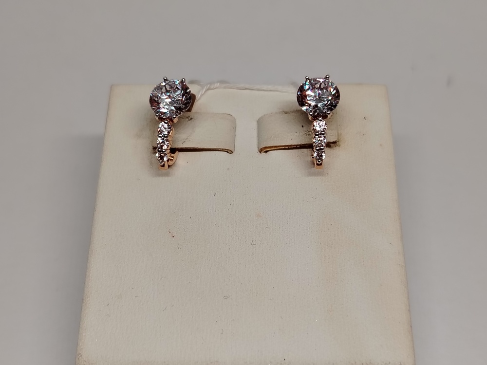 СКМИ585 СЕРЬГИ С КАМНЯМИ (Au 585)