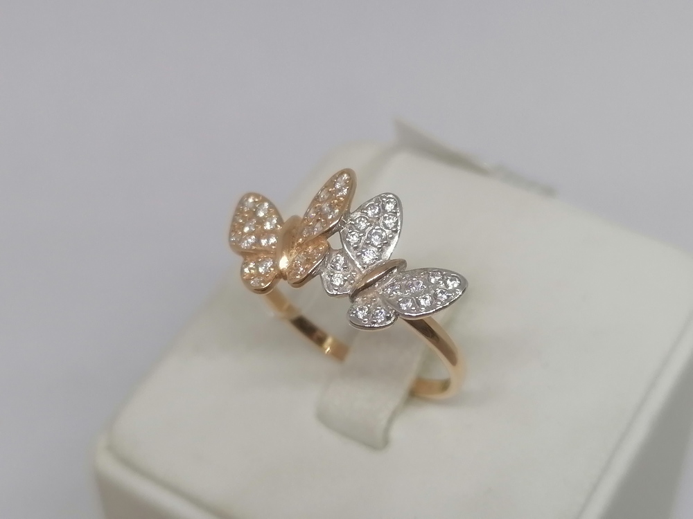 КОЛЬЦО С КАМНЯМИ (Au 585)