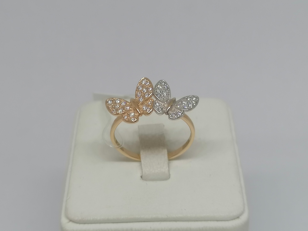 КОЛЬЦО С КАМНЯМИ (Au 585)