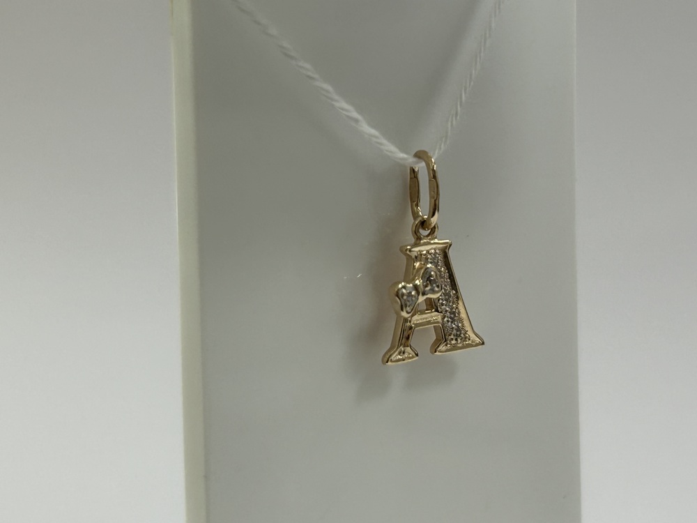 ПОДВЕСКА БУКВА А Au 585