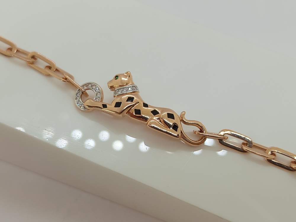 БРАСЛЕТ ФАНТАЗИЯ с камнями (Au 585)