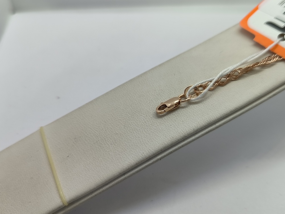 БРАСЛЕТ ПУСТОТЕЛЫЙ Ромб тройной Au 585