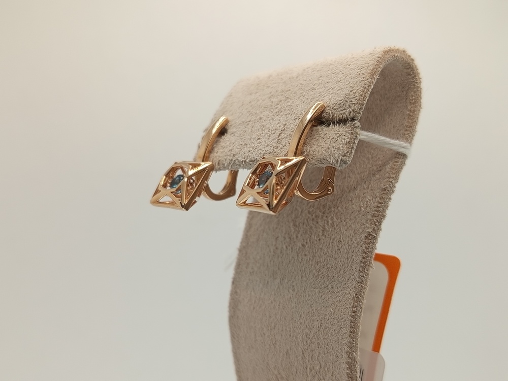 СЕРЬГИ С КАМНЕМ (Au 585)