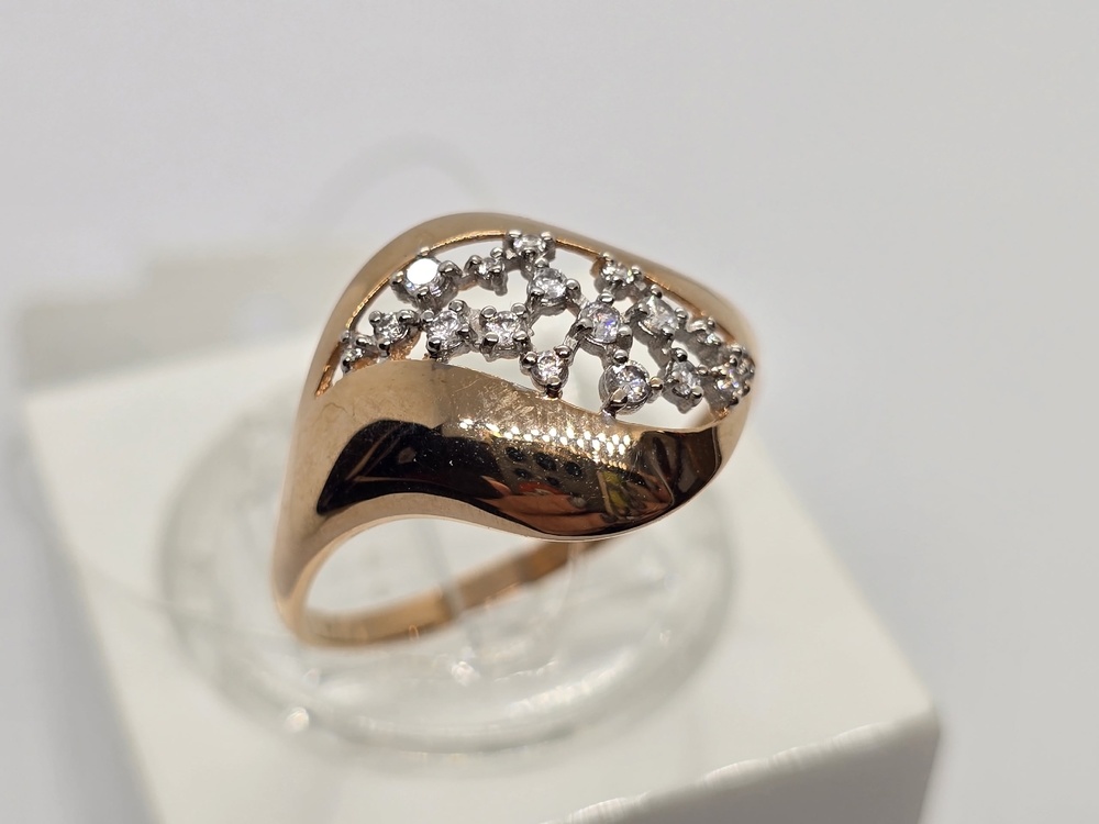 КОЛЬЦО С КАМНЯМИ (Au 585)