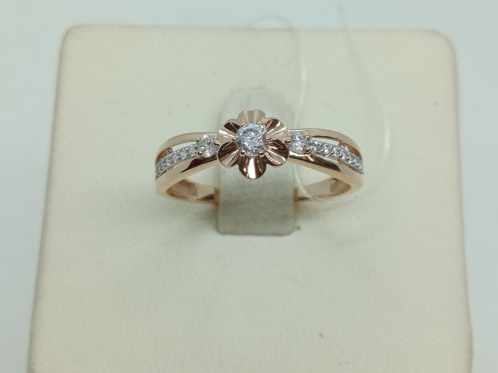 КОЛЬЦО С КАМНЯМИ (Au 585)