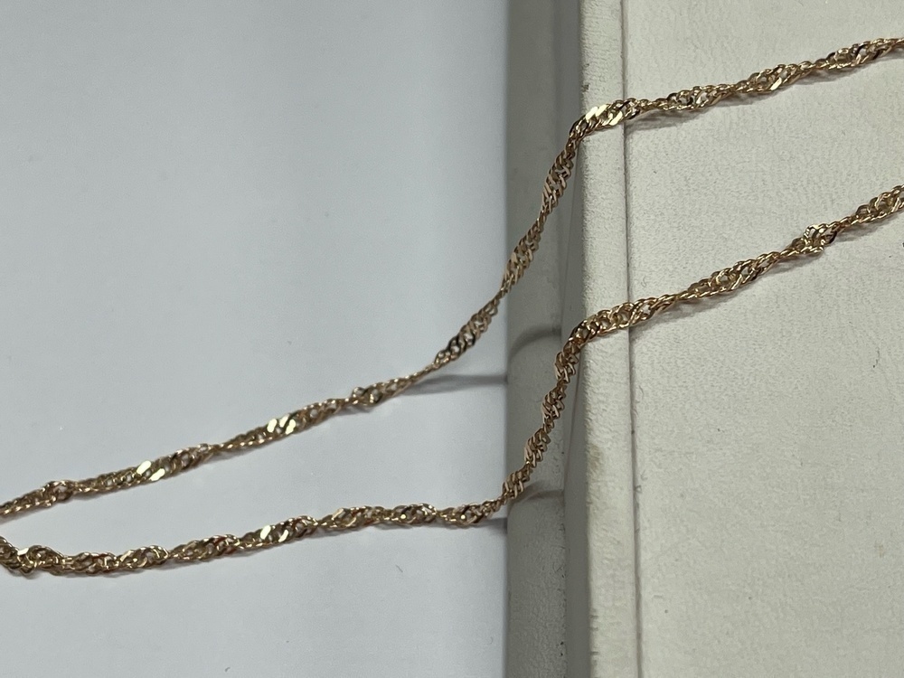 ЦЕПЬ ПУСТОТЕЛАЯ Сингапур (Au 585)