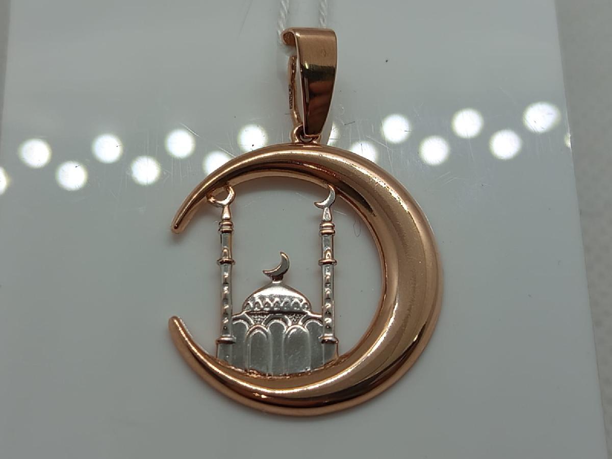 ПОДМБК585 ПОДВЕСКА МЕЧЕТЬ БЕЗ КАМНЯ (Au 585)