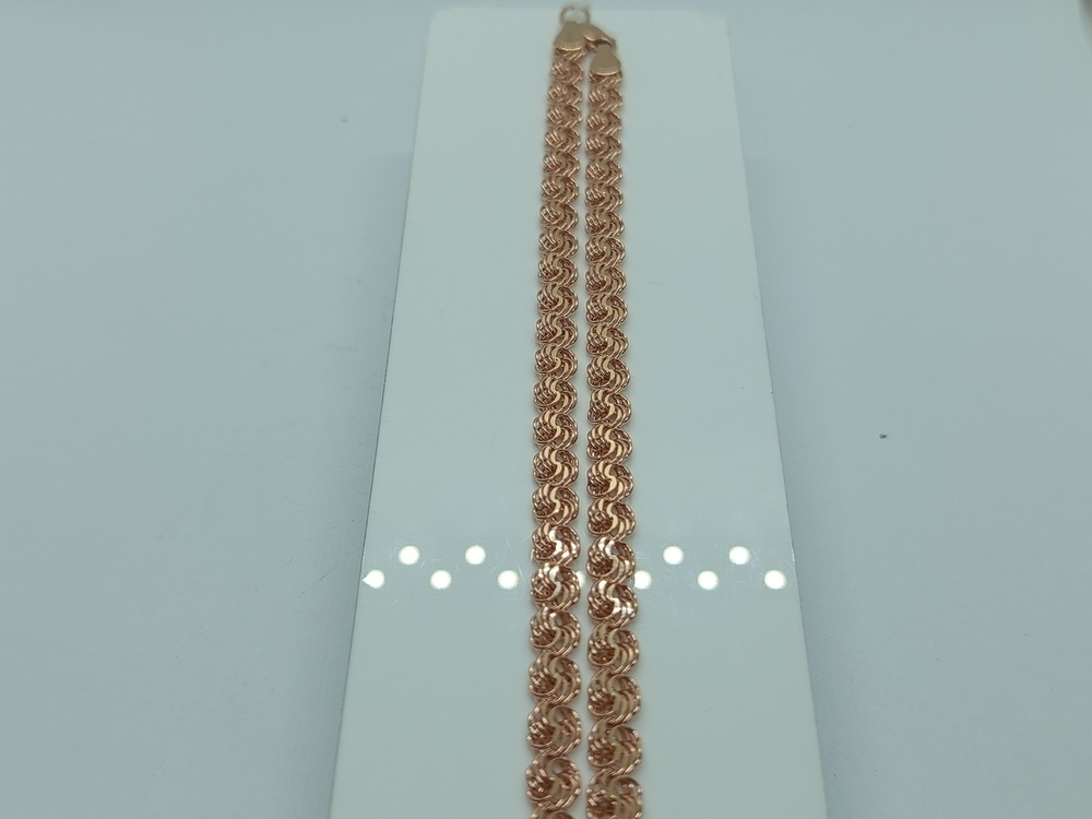 Роза Ц050 ЦЕПЬ ПУСТОТЕЛАЯ Роза (Au 585)