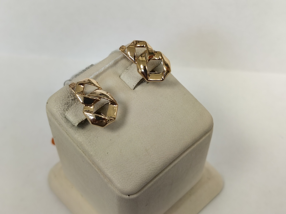 СБКМ585 СЕРЬГИ БЕЗ КАМНЯ (Au 585)