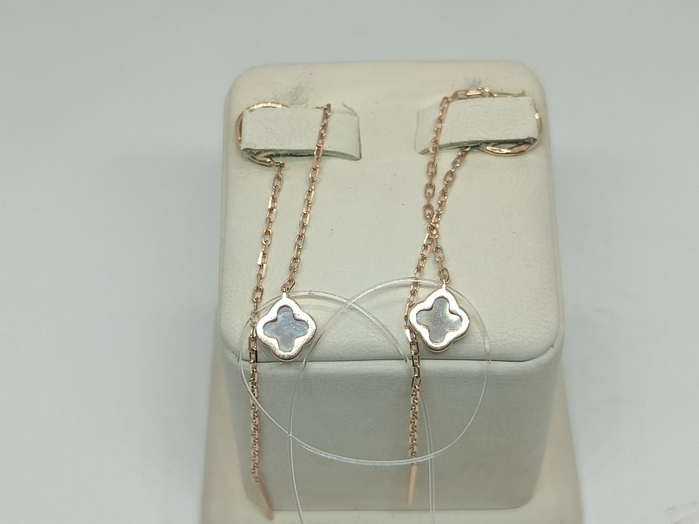 СЕРЬГИ ПРОДЕВКИ с камнем (Au 585)