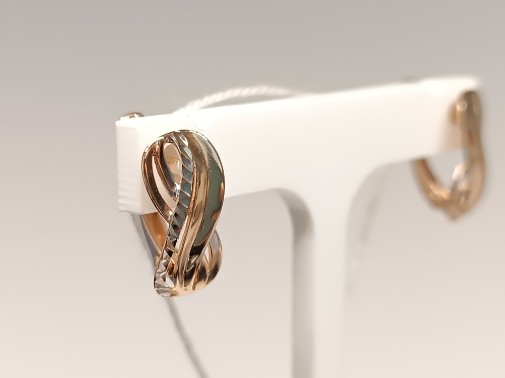 СБКМ585 СЕРЬГИ БЕЗ КАМНЯ (Au 585)