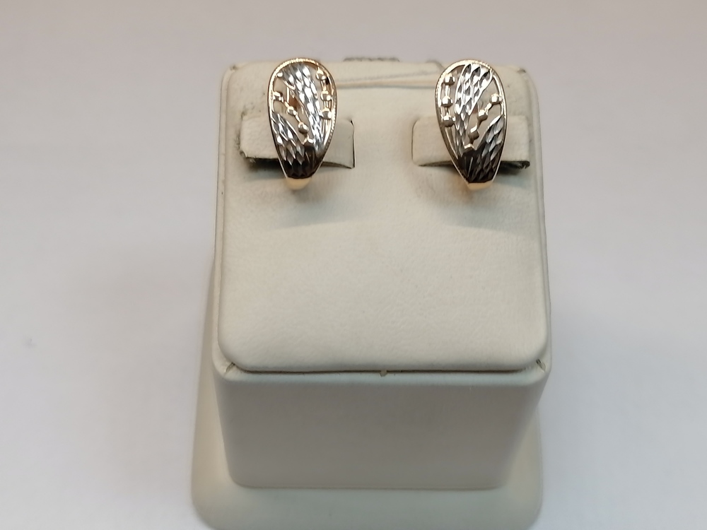 СБКМ585 СЕРЬГИ БЕЗ КАМНЯ (Au 585)