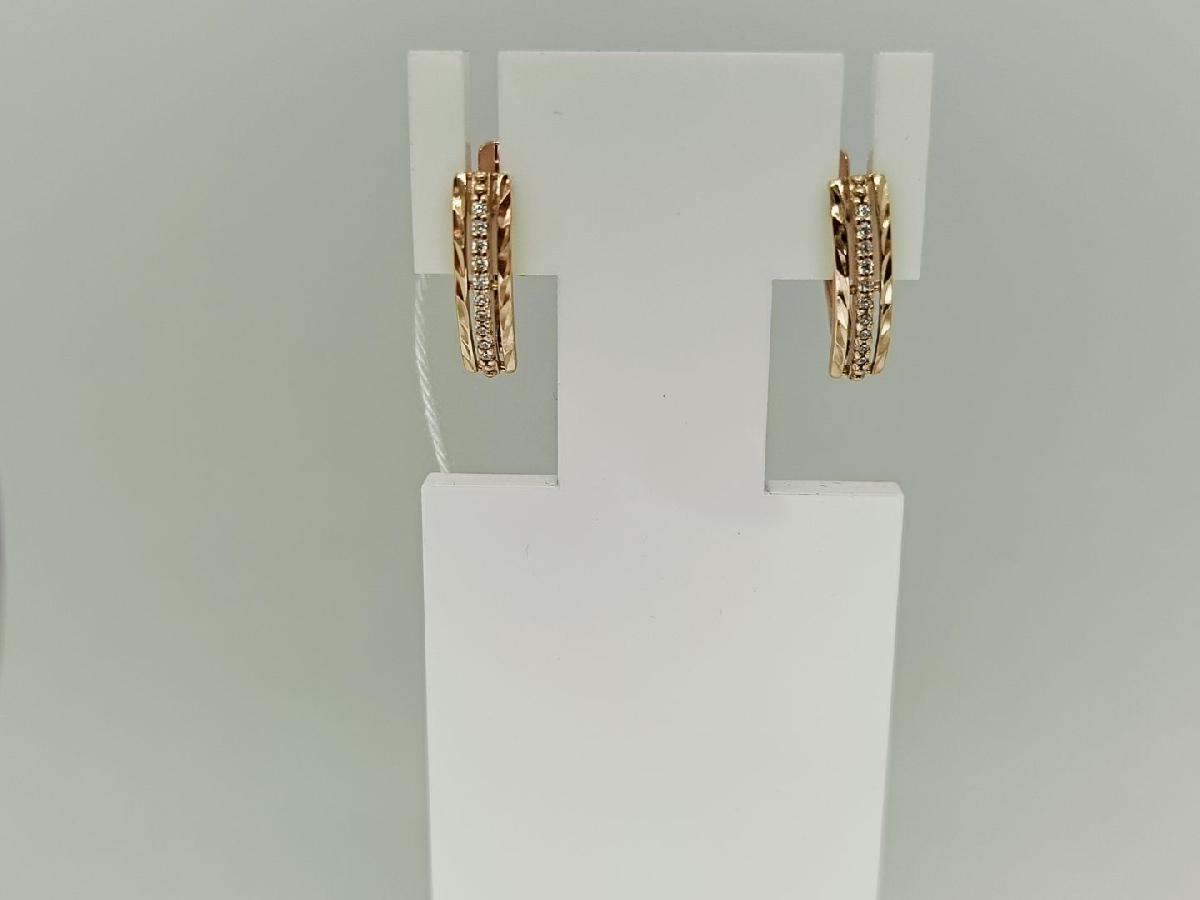 СКМИ375 СЕРЬГИ С КАМНЯМИ (Au 375)