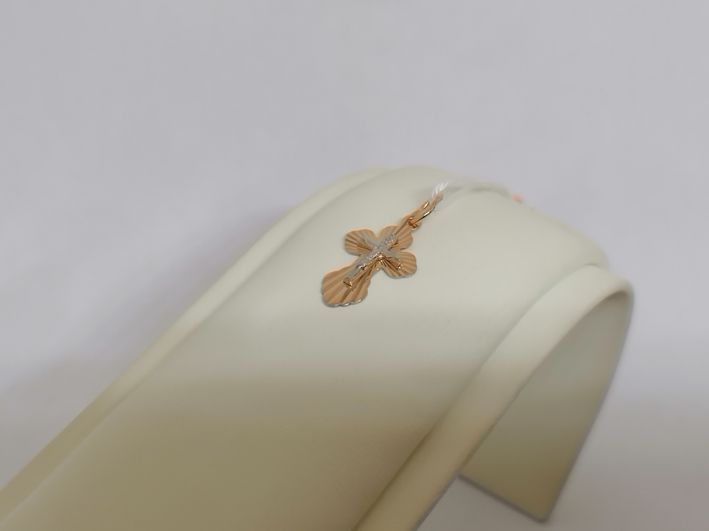 ПОДКБК585 ПОДВЕСКА КРЕСТ БЕЗ КАМНЯ (Au 585)