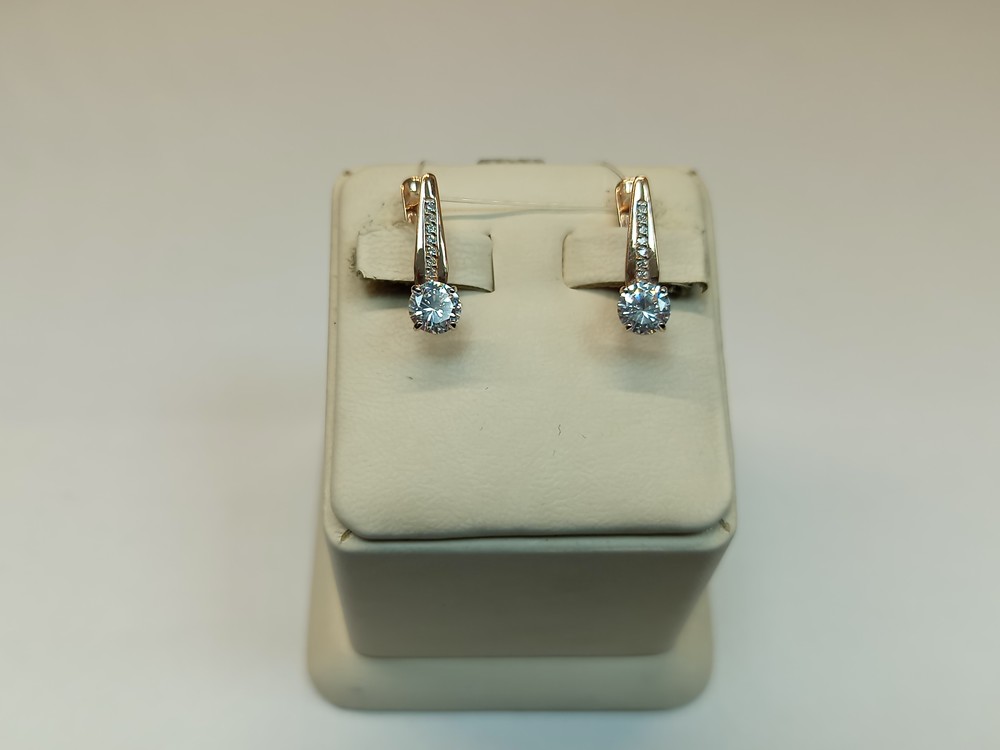 СЕРЬГИ С КАМНЯМИ (Au 585)