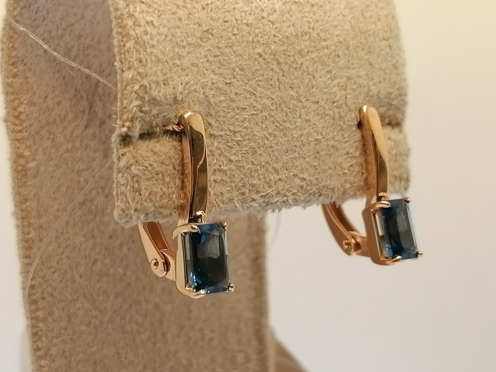 СЕРЬГИ С КАМНЕМ (Au 585)