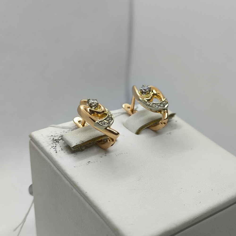 СКМИ585 СЕРЬГИ С КАМНЯМИ (Au 585)