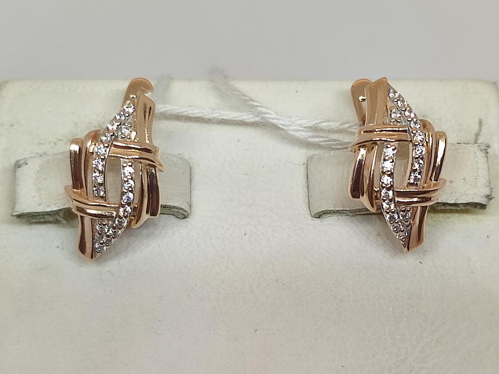 СКМИ585 СЕРЬГИ С КАМНЯМИ (Au 585)