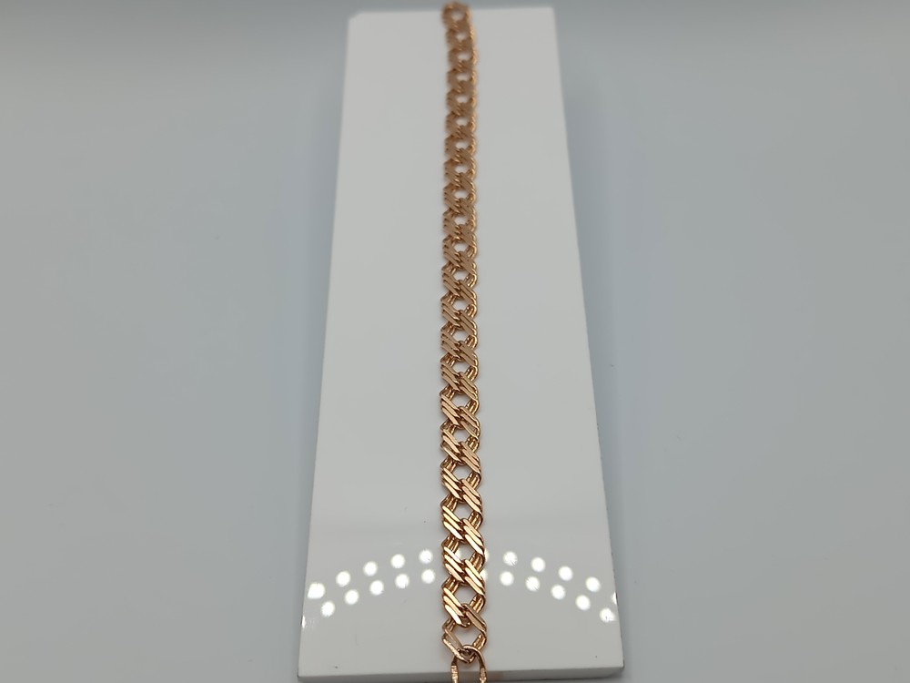 БРАСЛЕТ ПОЛНОВЕСНЫЙ Ромб тройной Au 585