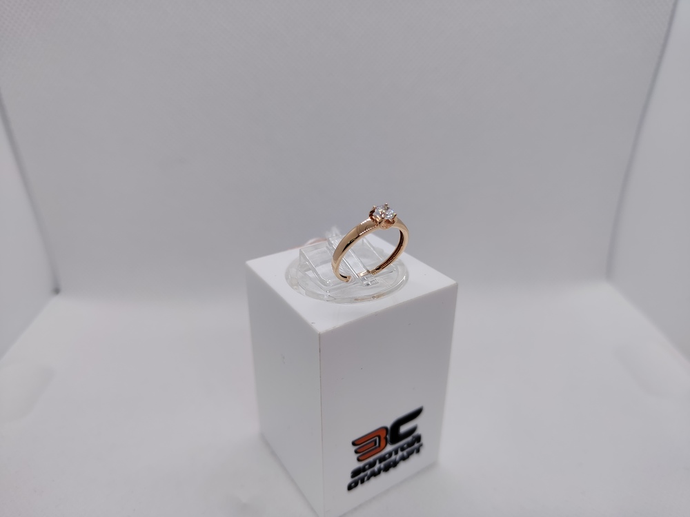 КОЛКМ375 КОЛЬЦО С КАМНЕМ (Au 375)