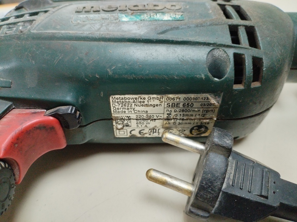 Дрель-ударная Metabo SBE 650