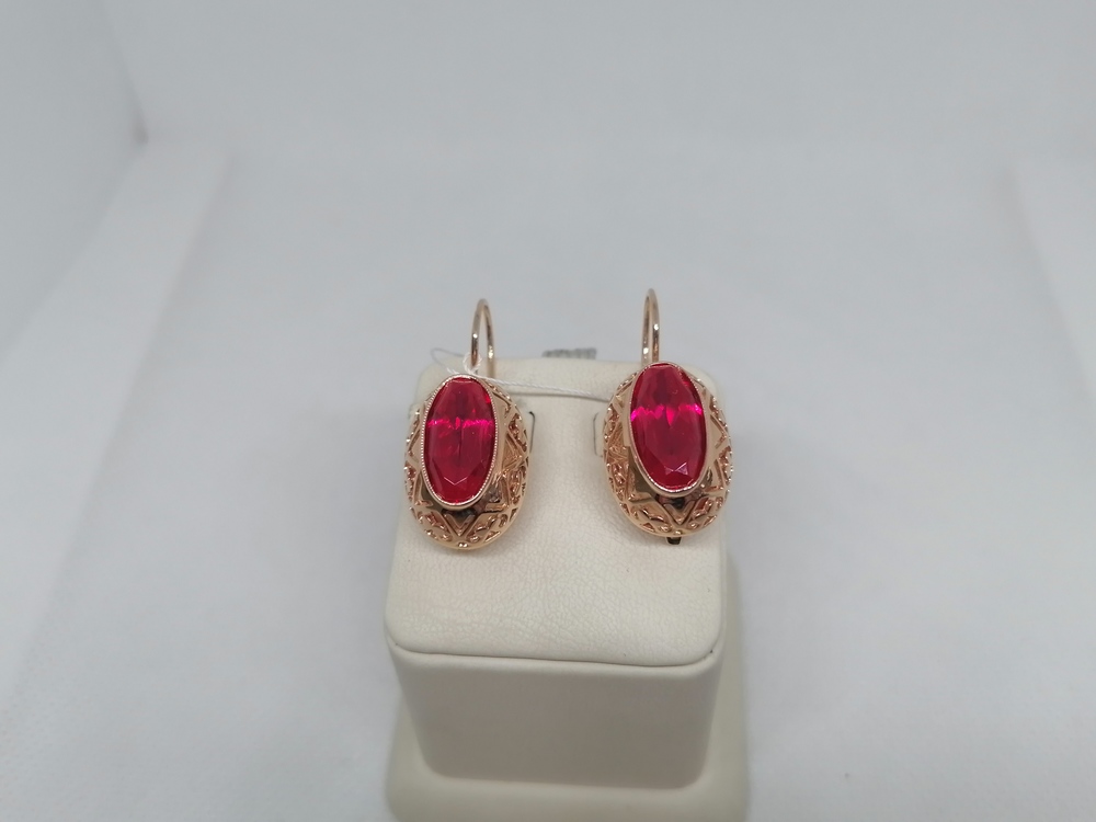 СЕРЬГИ С КАМНЕМ (Au 583)