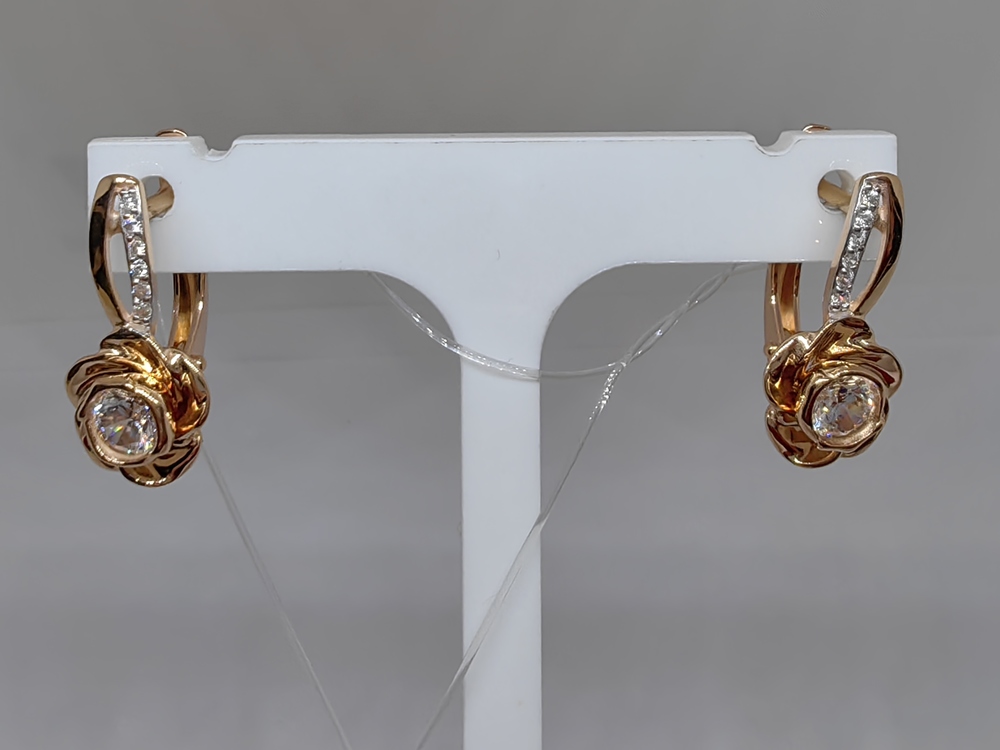 СЕРЬГИ С КАМНЯМИ (Au 585)