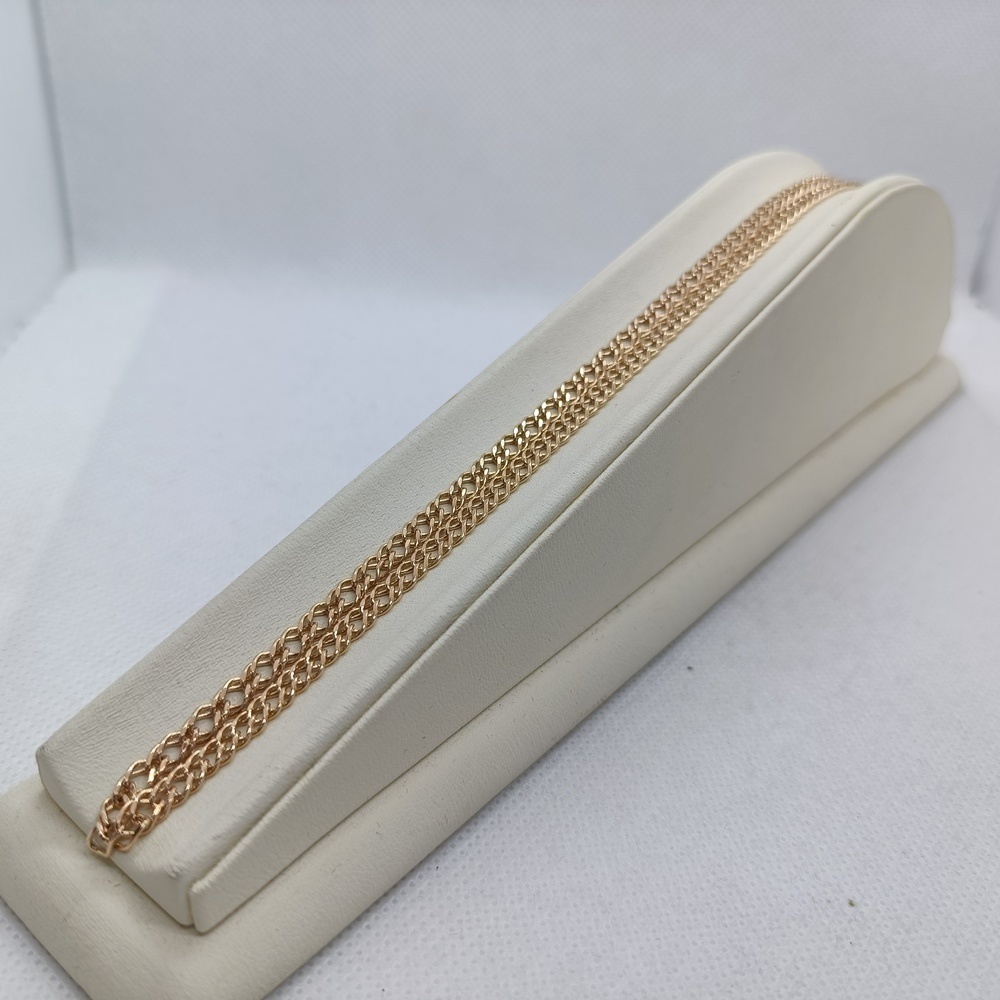 ЦЕПЬ ПУСТОТЕЛАЯ Ромб двойной (Au 585)