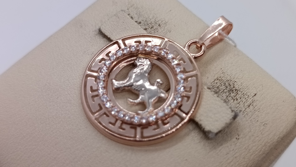 КрСВП/лев/Ф ПОДВЕСКА ЗНАК ЗОДИАКА ЛЕВ (Au 585)