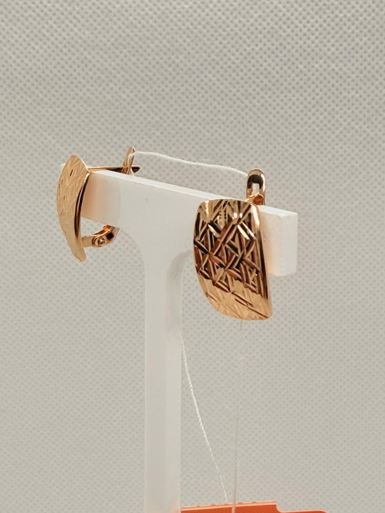 СБКМ375 СЕРЬГИ БЕЗ КАМНЯ (Au 375)