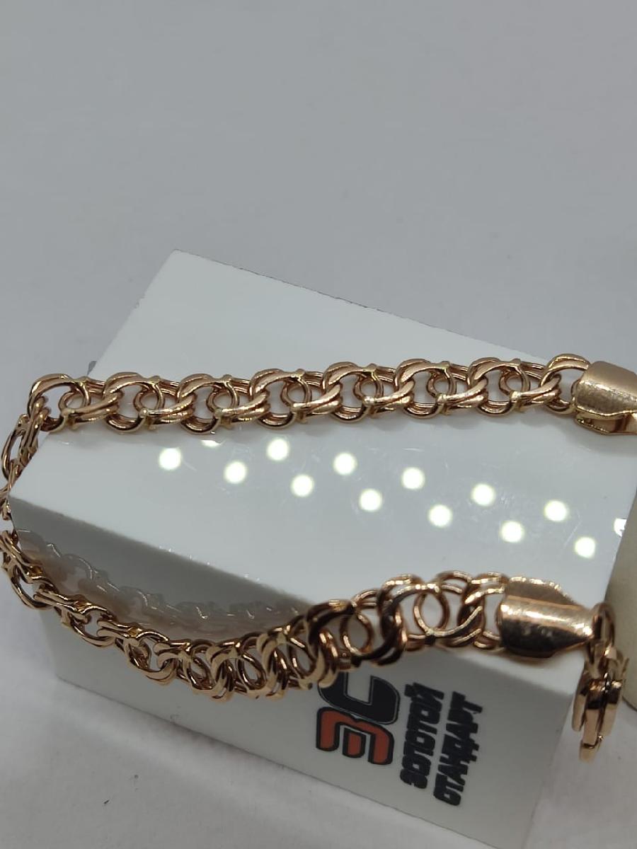 БЛБ585 БРАСЛЕТ ПОЛНОВЕСНЫЙ Бисмарк (Au 585)