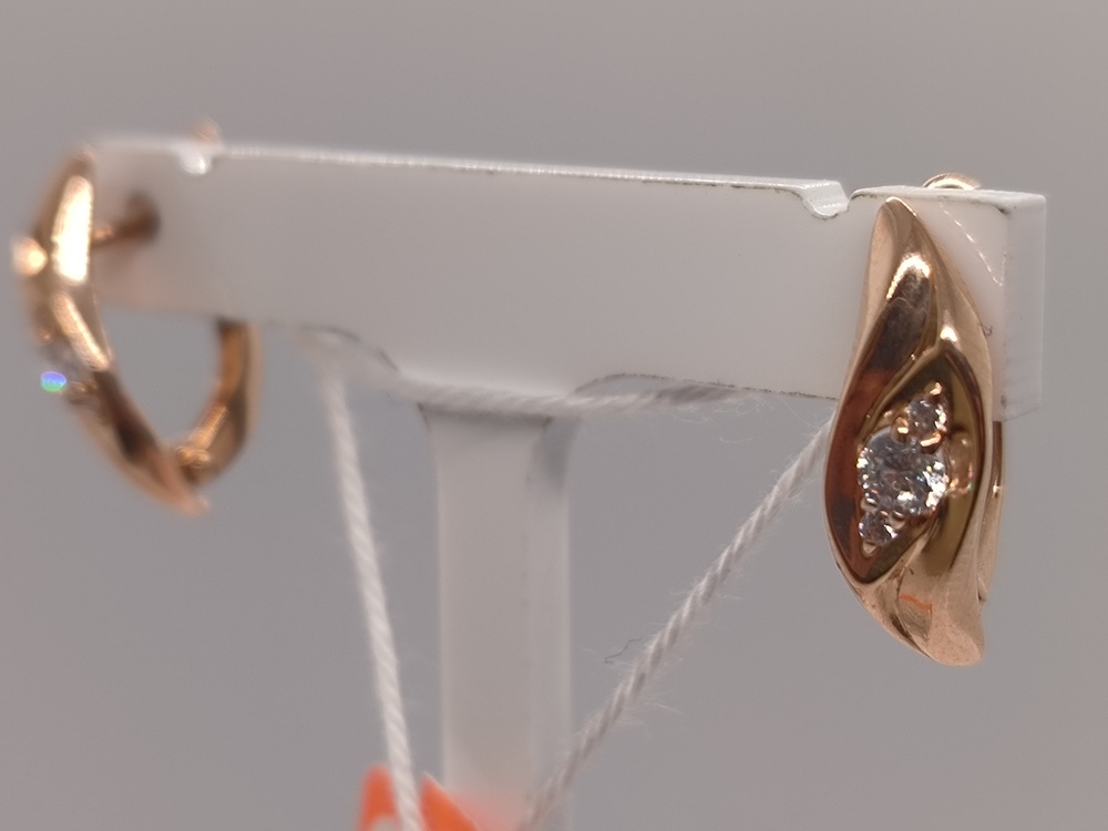 СКМИ585 СЕРЬГИ С КАМНЯМИ (Au 585)