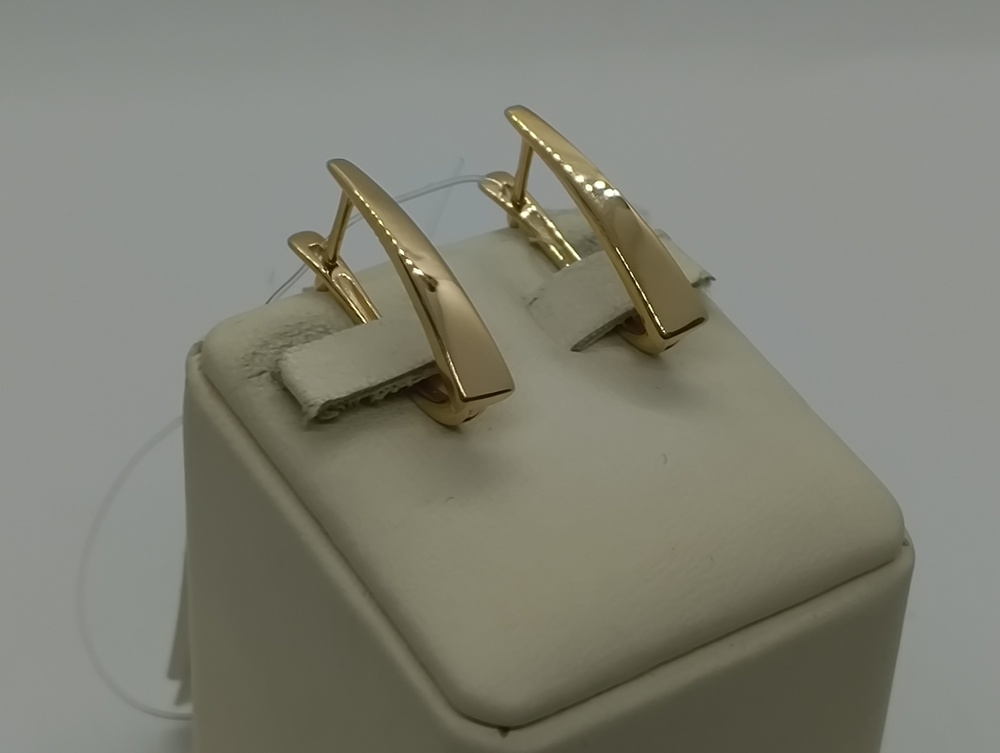 с1267 СЕРЬГИ БЕЗ КАМНЯ (Au 585)