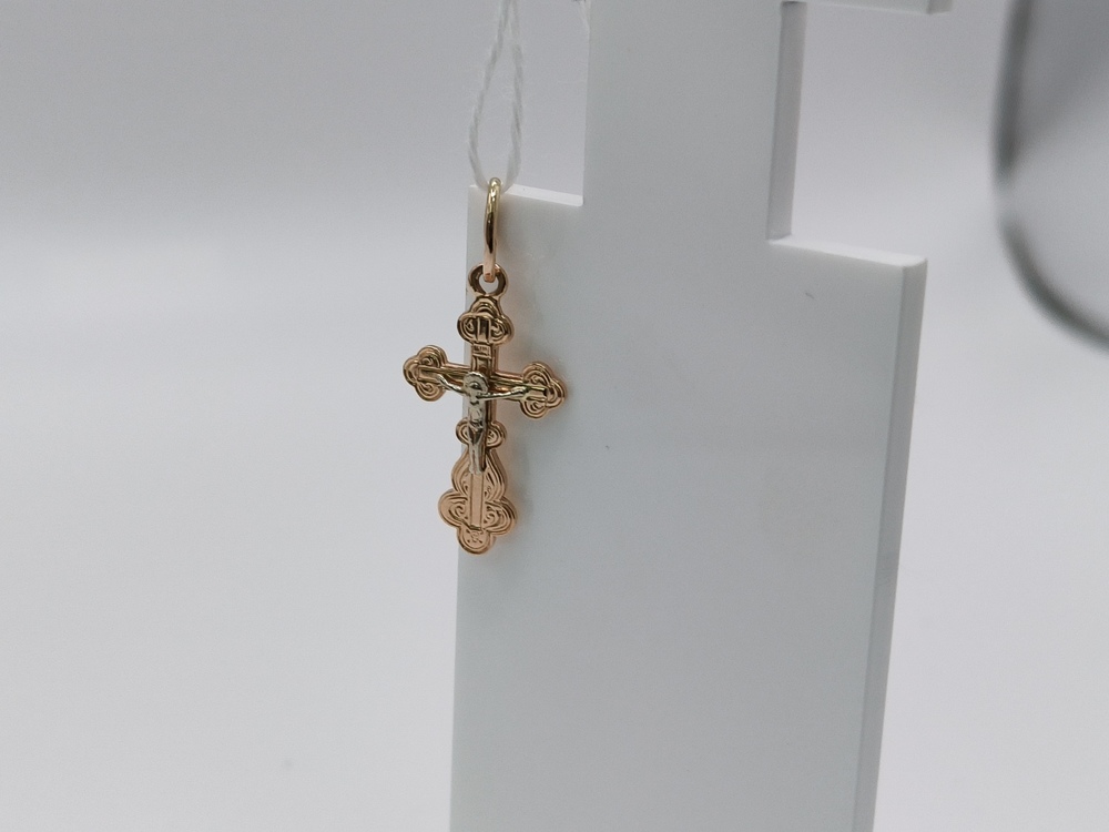 ПОДКБК585 ПОДВЕСКА КРЕСТ БЕЗ КАМНЯ (Au 585)