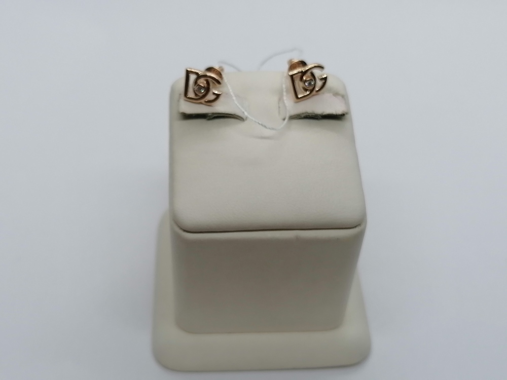 СЕРЬГИ ПУСЕТЫ с камнем (Au 585)