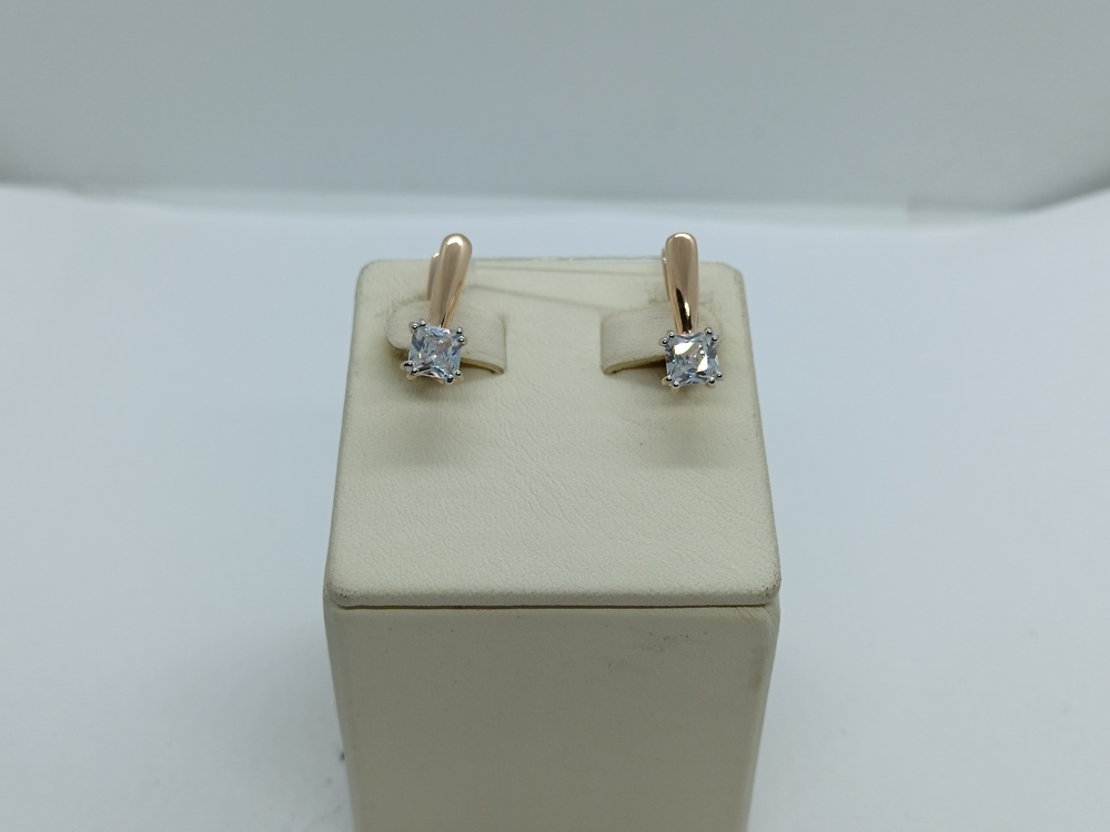 009832-1102 СЕРЬГИ С КАМНЕМ (Au 585)