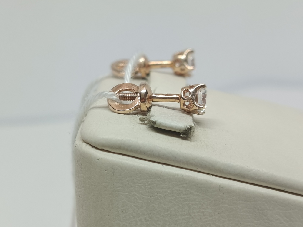 СПУС585 СЕРЬГИ ПУСЕТЫ (Au 585)