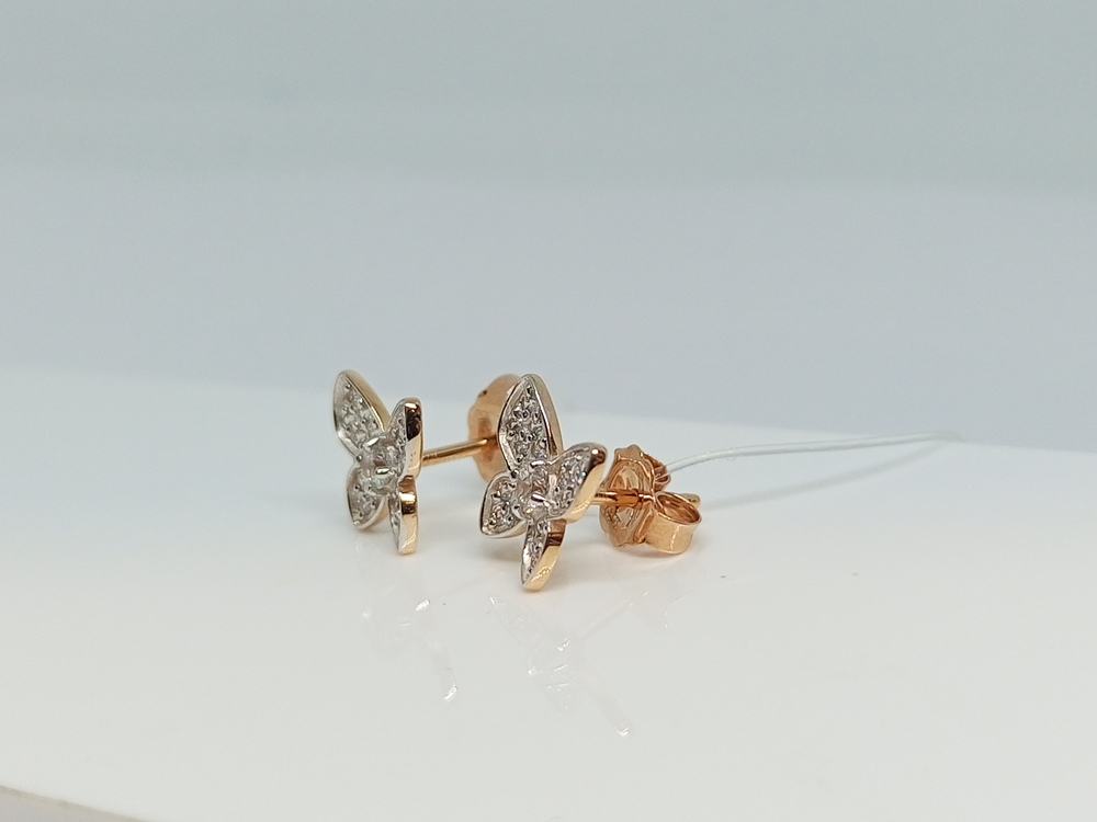 СЕРЬГИ ПУСЕТЫ с камнями (Au 585)