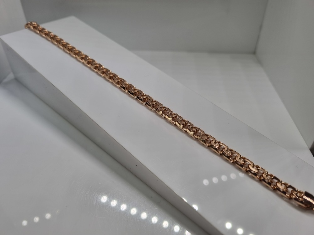 БЛБ585 БРАСЛЕТ ПОЛНОВЕСНЫЙ Бисмарк (Au 585)