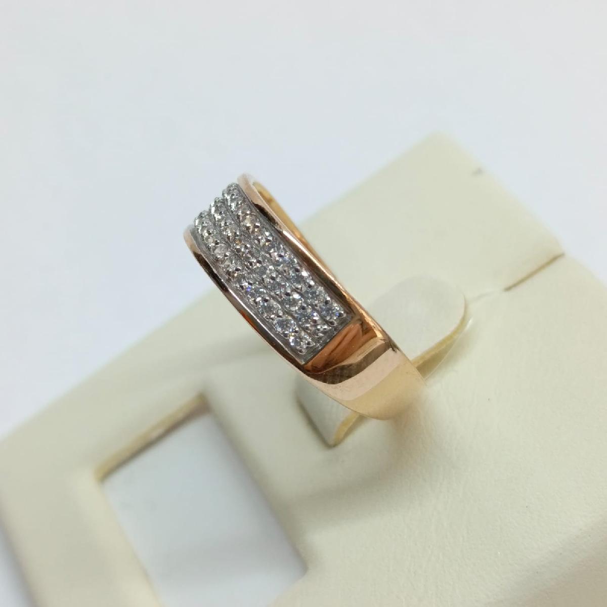 КОЛЬЦО С КАМНЯМИ (Au 585)