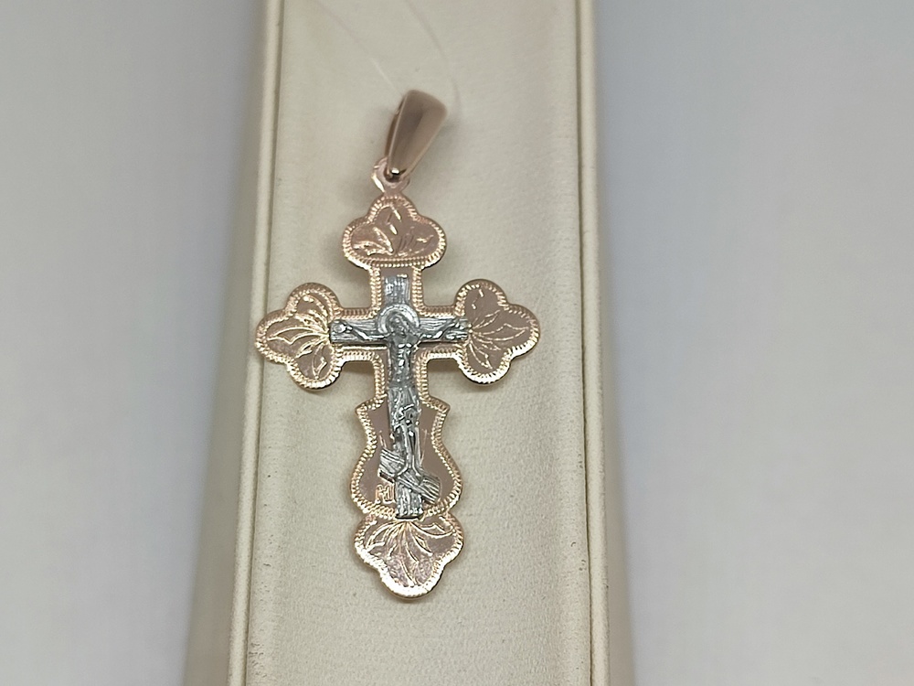 ПОДВЕСКА КРЕСТ без камня (Au 585)