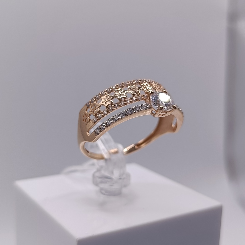 КОЛКМИ585 КОЛЬЦО С КАМНЯМИ (Au 585)