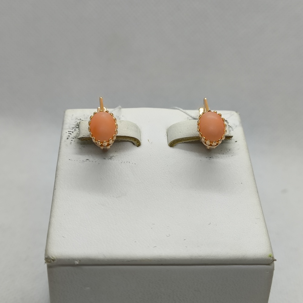 СЕРЬГИ С КАМНЕМ (Au 585)