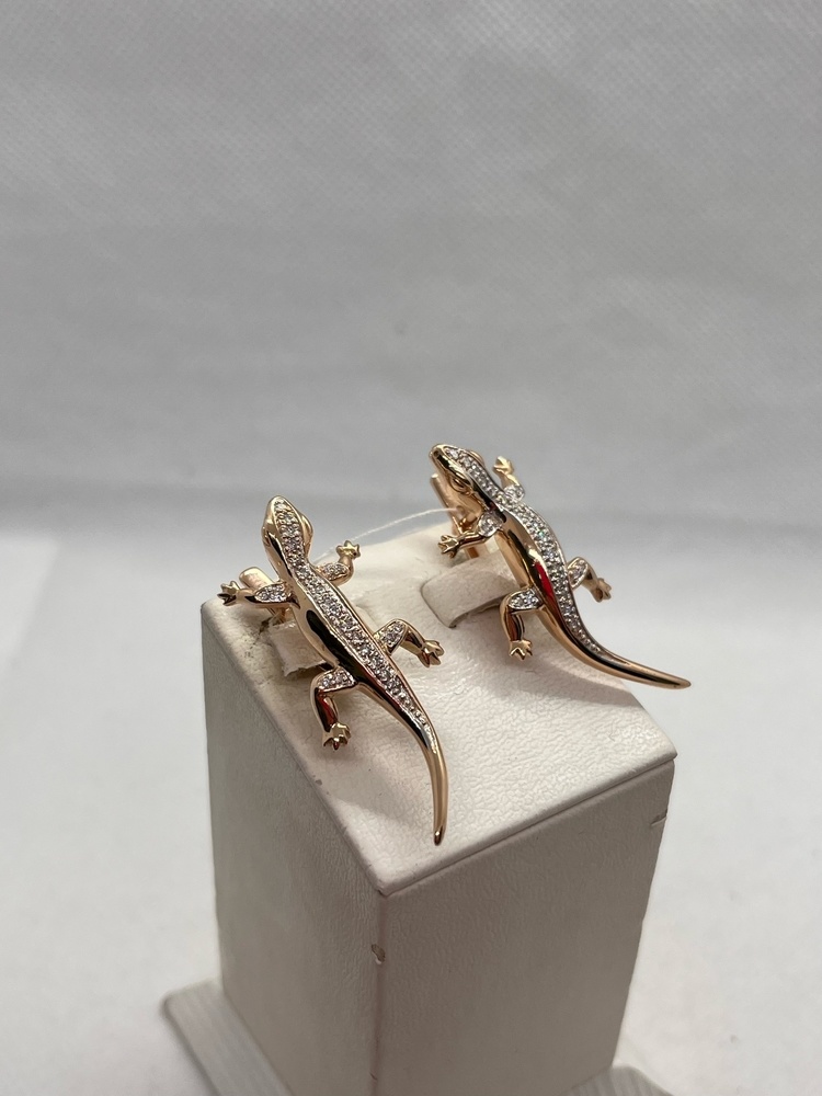 СКМИ585 СЕРЬГИ С КАМНЯМИ (Au 585)