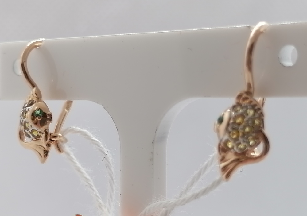 СЕРЬГИ С КАМНЯМИ (Au 585)